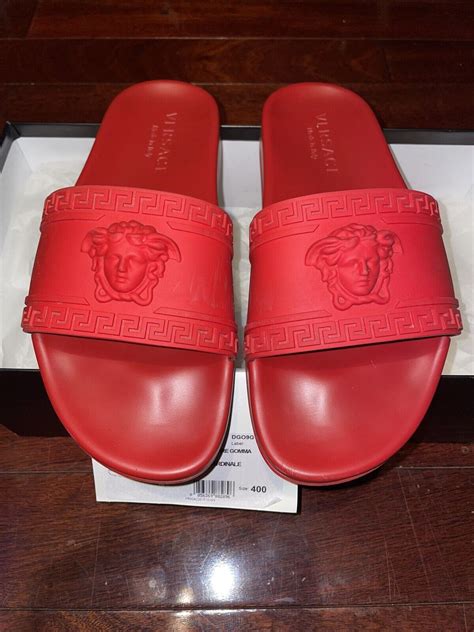 replica red versace slides|versace slides cheap.